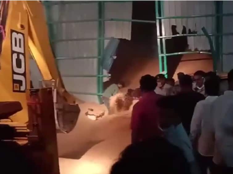 Karnataka Grain Storage Unit Collapse Traps 10 Workers In Warehouse In Vijayapura K'taka Warehouse Collapse Traps Over 10 Workers Under Heavy Grain Sacks, Rescue Ops On