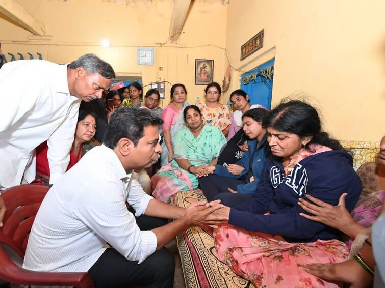 BRS Party News: KTR paid tributes to Janagama District President Sampath Reddy Telugu news KTR News: బీఆర్ఎస్ కీలక నేత ఆకస్మిక మరణం, భౌతికకాయానికి కేటీఆర్ నివాళి