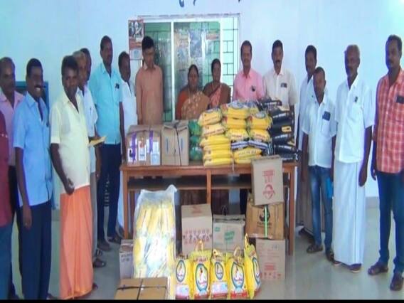 உசிலம்பட்டி: மிக்ஜாம் புயலால் பாதிக்கப்பட்ட சென்னை மக்களுக்கு  நிவாரண பொருட்கள் அனுப்பி வைப்பு