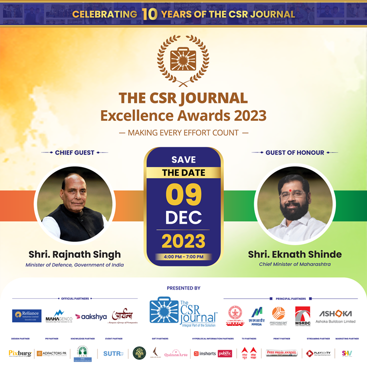 CSR Journal Excellence Awards To Be Held On December 9 At BSE, Rajnath Singh To Be Chief Guest