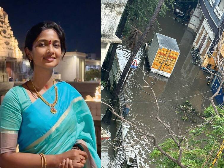 Actress keerthy pandian complaint rain water logging in her area cyclone michaung Keerthy Pandian: “2015 வெள்ளம் கூட இப்படி இல்லை” - விஷாலை தொடர்ந்து புகாரை அடுக்கிய கீர்த்தி பாண்டியன்..!