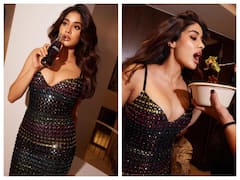 Janhvi Kapoor Shines Bright In Black Dress As She Eats 'Dinner On The Go' - See Pics