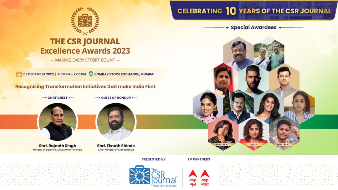 CSR Journal Excellence Awards To Be Held On December 9 At BSE, Rajnath Singh To Be Chief Guest CSR Journal Excellence Awards Sixth Edition December 9 BSE Mumbai Rajnath Singh Eknath Shinde To Attend CSR Journal Excellence Awards To Be Held On December 9 At BSE, Rajnath Singh To Be Chief Guest