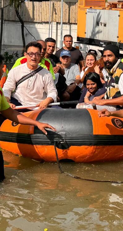 ਚੇਨਈ 'ਚ ਮਿਚੌਂਗ ਤੂਫਾਨ ਦੇ ਸ਼ਿਕਾਰ ਹੋਏ ਆਮਿਰ ਖਾਨ