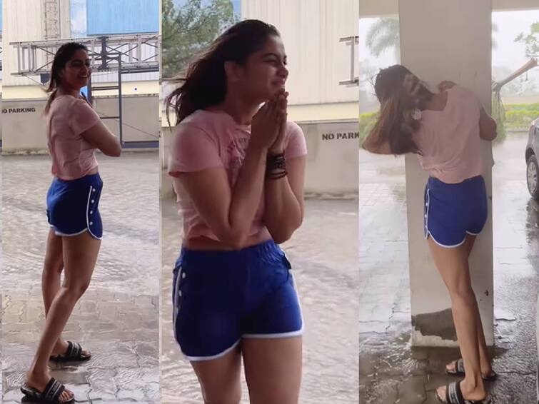 Actress Shivani Narayanan Cyclone Michaung dance video viral Shivani Narayanan: “புயலுக்கு நடுவே டான்ஸ் ஆடிய ஷிவானி” - இதுக்கு ஒரு கேடு வராதான்னு கேட்கும் நெட்டிசன்கள்..!
