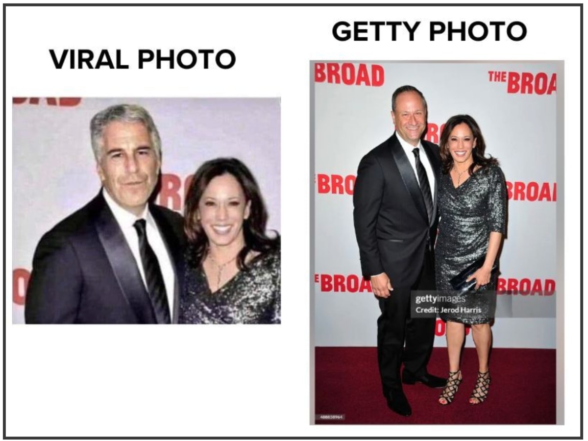 Fact Check: Kamala Harris Photo Showing Her With Jeffrey Epstein Is Fake