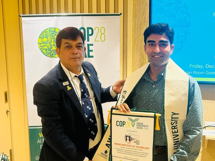 IIT Mandi Receives ‘Green University’ Award at COP28 IIT Mandi Receives ‘Green University’ Award at COP28
