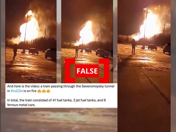 Old unrelated video falsely linked to November 29 freight train explosion in Russian Severomoysky tunnel Fact Check: Unrelated Old Video Falsely Linked To Nov 29 Train Explosion In Russian Tunnel