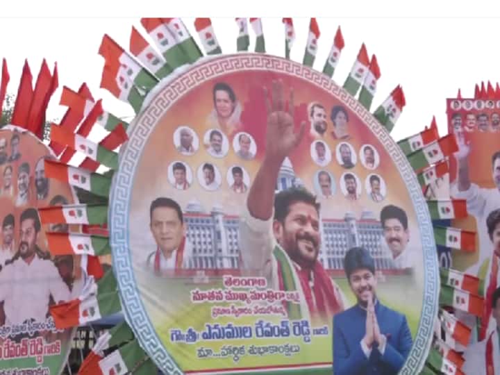 The AICC leadership on Tuesday named Revanth Reddy as the leader of Congress Legislature Party (CLP) and the next chief minister of Telangana. (Source: ANI)