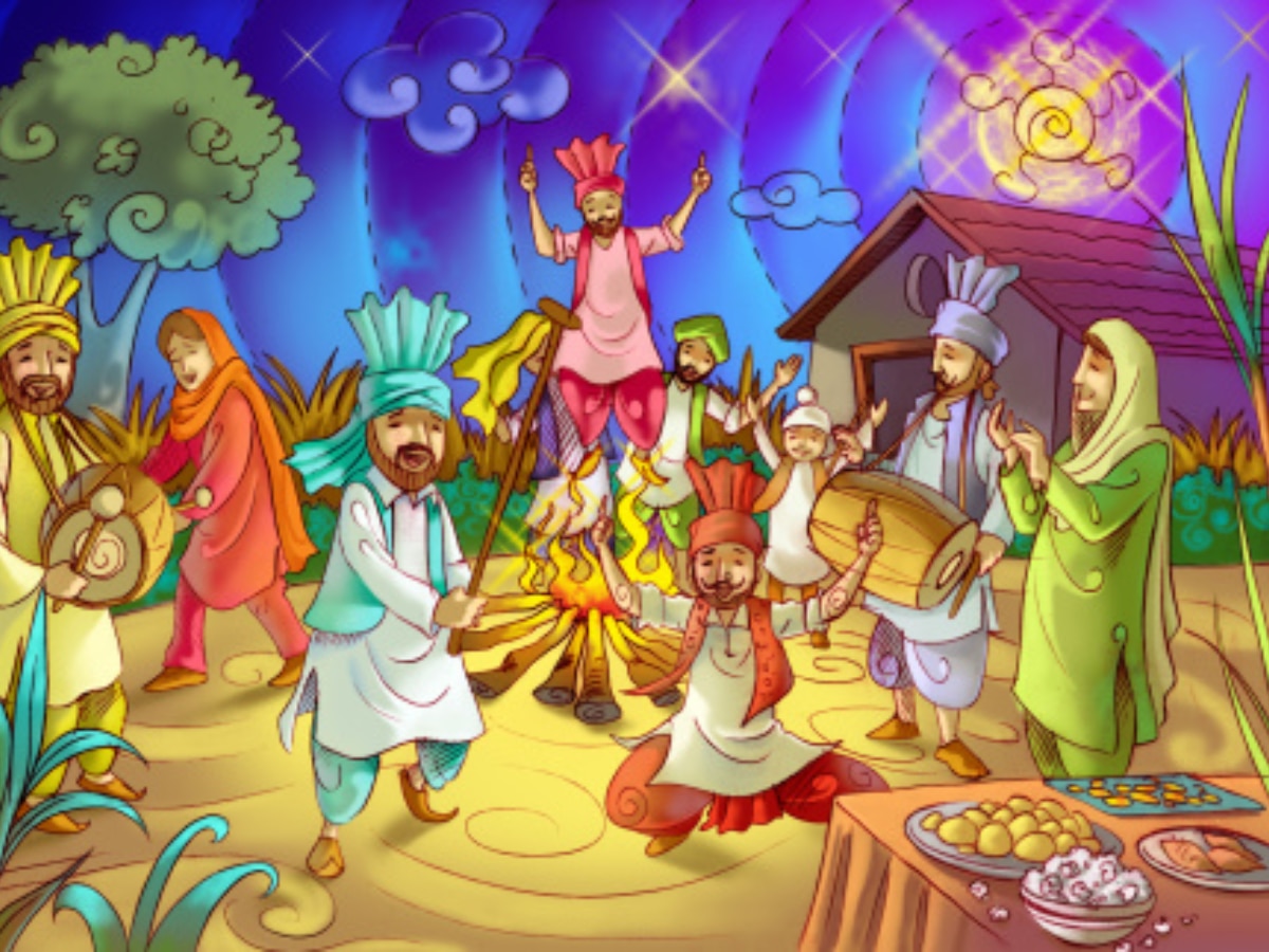 Happy Lohri Holiday Background For Punjabi Festival Stock Photo, Picture  and Royalty Free Image. Image 90234594.