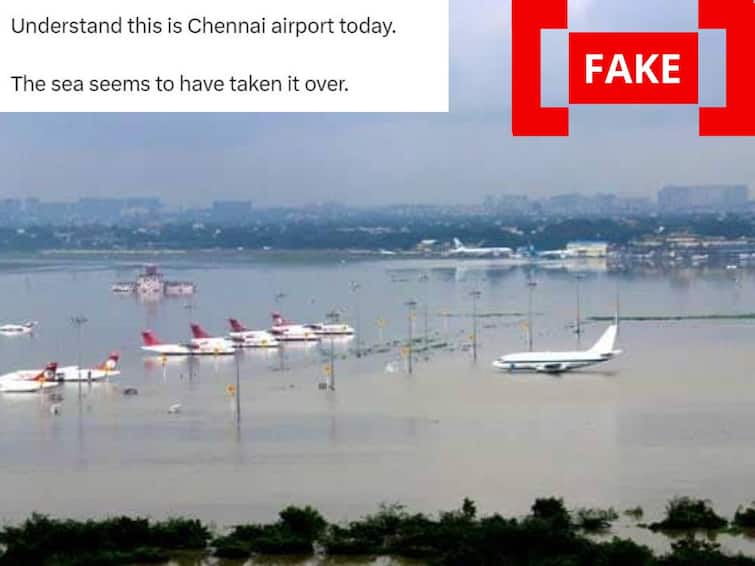 Fact Check Unrelated Videos shared to show Chennai reeling under cyclone Michaung Fact Check: చెన్నై ఎయిర్‌పోర్ట్ మునిగిపోయిందా? సోషల్ మీడియాలో వైరల్ అవుతున్న ఫొటో నిజమేనా?