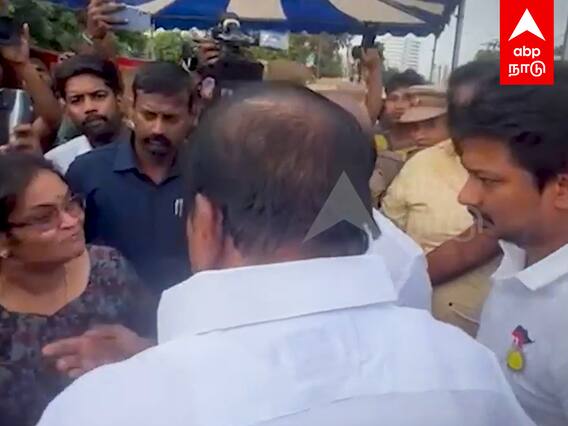 Women arguing with Udhayanidhi : உதயநிதியிடம் கொந்தளித்த பெண்..  சமாதானப்படுத்திய மா.சு