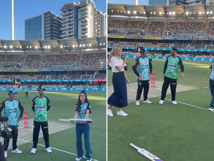 Bat Flip in Big Bash League new season 1st match Melbourne Stars  vs Brisbane Heat Big Bash League: टॉस में कॉइन की जगह उछाला गया बैट, वीडियो में देखें बिग बैश लीग के नए सीजन की शुरुआत