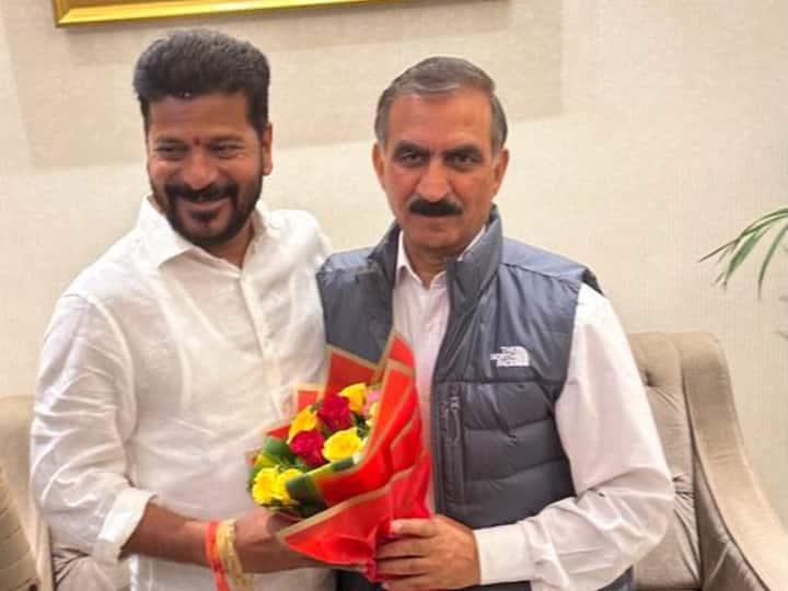 Himachal Chief Minister and Congress leader Sukhvinder Sukhu has also arrived in Hyderabad to attend the swearing-in ceremony of Revanth Reddy. (Source: ABP News)