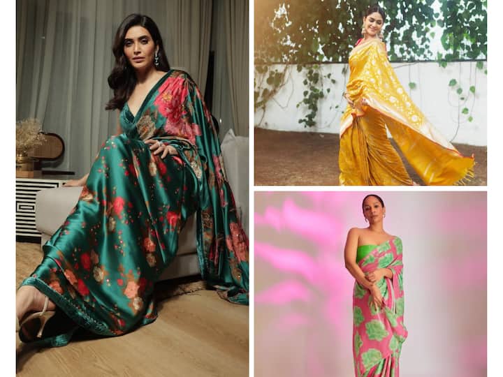 Bollywood Divas Who Aced Their Printed Saree Looks With Elegance  Bollywood Divas Who Aced Their Printed Saree Looks With Elegance 