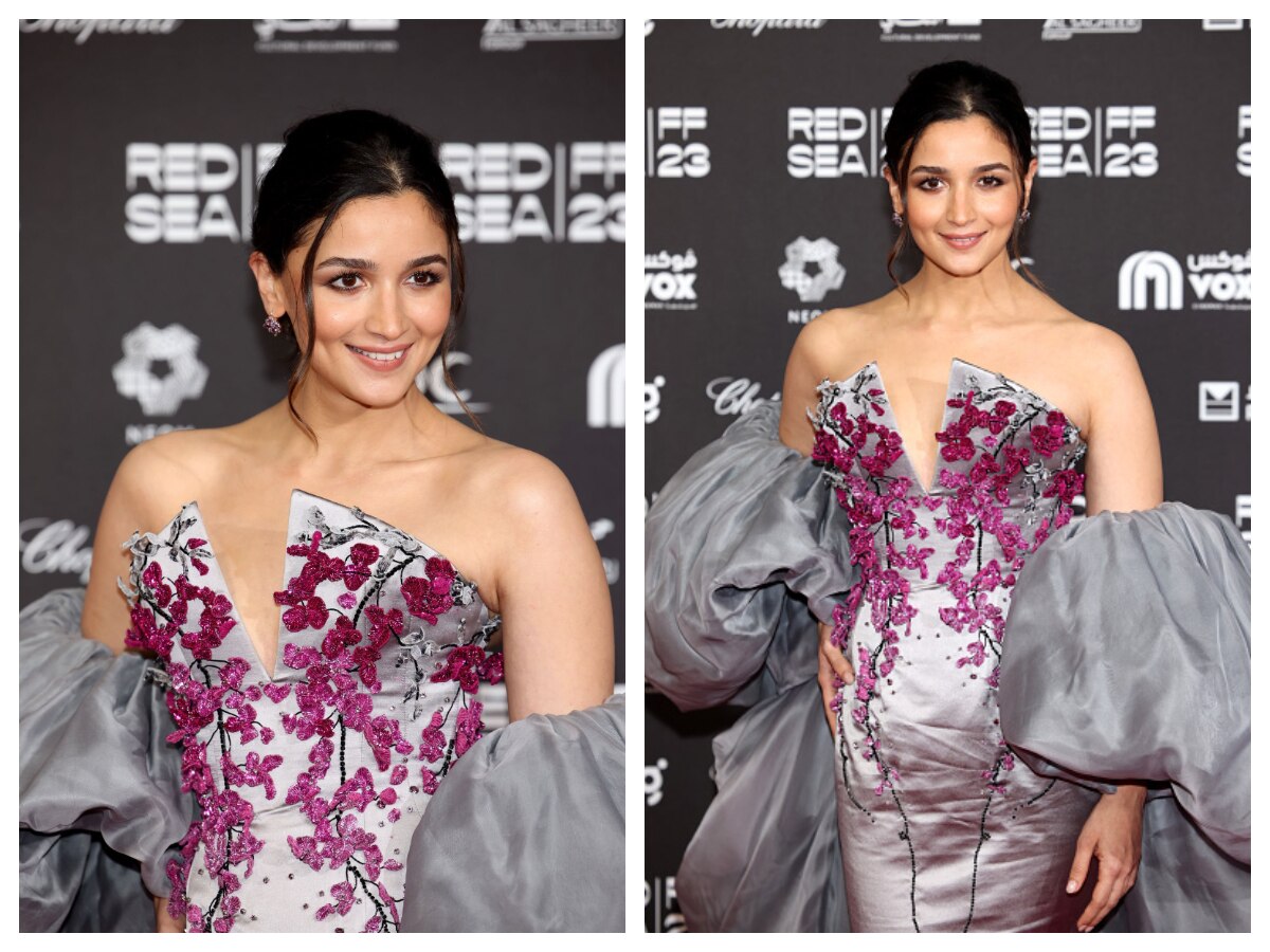 Alia Bhatt Walks The Red Carpet Of The Red Sea International Film Festival  In A Metallic Gown - See Pics