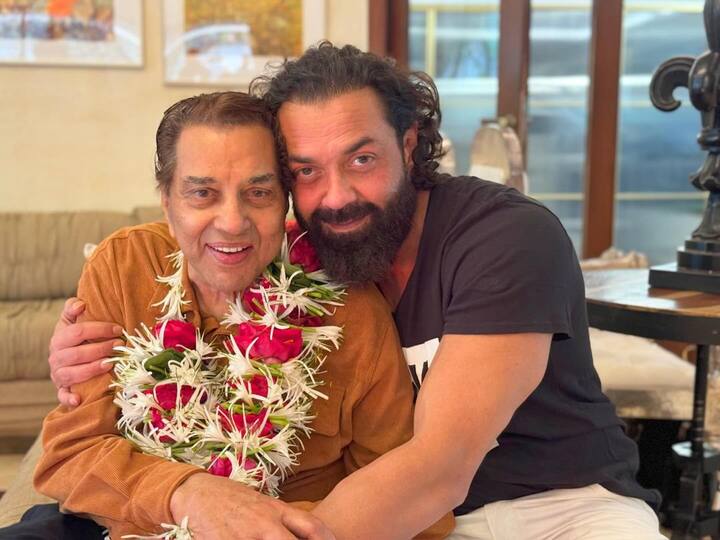 Bobby Deol too posted picture with his dad on Instagram from today's celebration. Instagram/@iambobbydeol