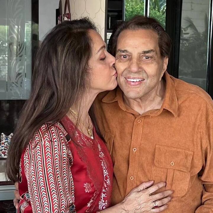 Hema Malini took to social media and wished the veteran actor and posted pictures. (Image: Instagram/@dreamgirlhemamalini)