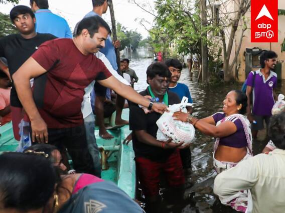 Seeman helps Chennai People : பாதிக்கப்பட்ட மக்களுக்கு நிவாரணம்மகனுடன் களத்தில் இறங்கிய சீமான்!