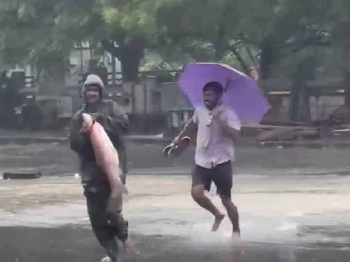 Chennai Flood Photos: सोशल मीडिया माध्यम 'एक्स' पर Massimo नाम के अकाउंट से ये वीडियो शेयर किया गया है, जिसमें दिखाई दे रहा है कि लोग कैसे मछली पकड़ रहे हैं.
