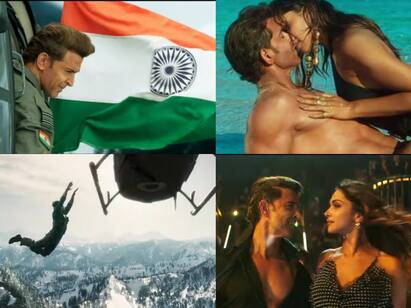hrithik roshan deepika padukone starrer fighter movie teaser released Fighter Teaser: நடுவானில் தேசப்பற்று.. தீபிகாவுடன் ரொமான்ஸ்.. ஹ்ரித்திக்கின் ஃபைட்டர் டீசருக்கு ஃபயர் விடும் ரசிகர்கள்!