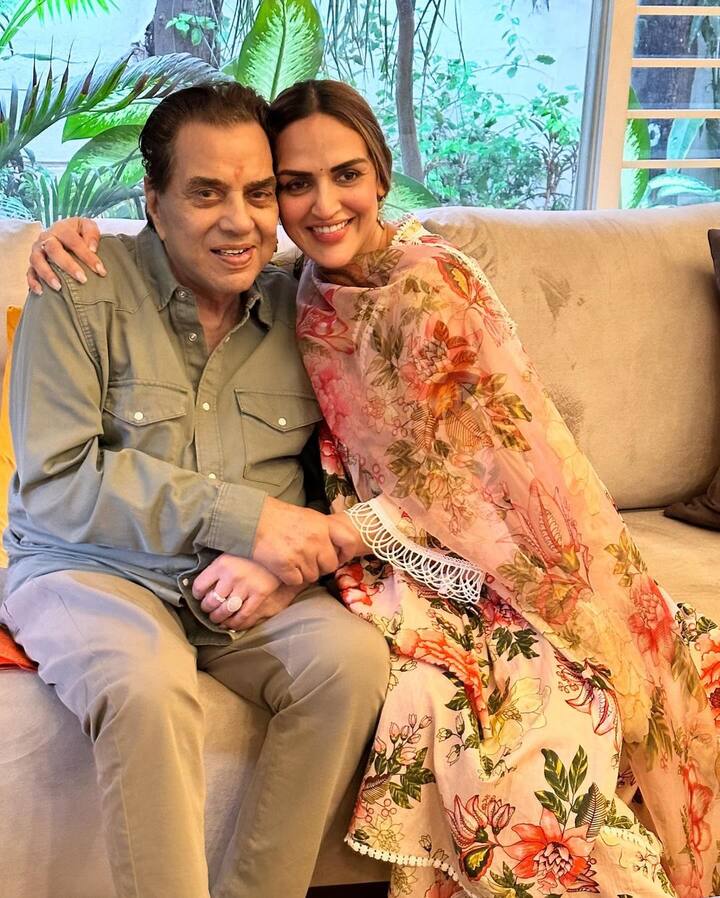 Esha Deol posted pics with he dad on Instagram and wrote, 