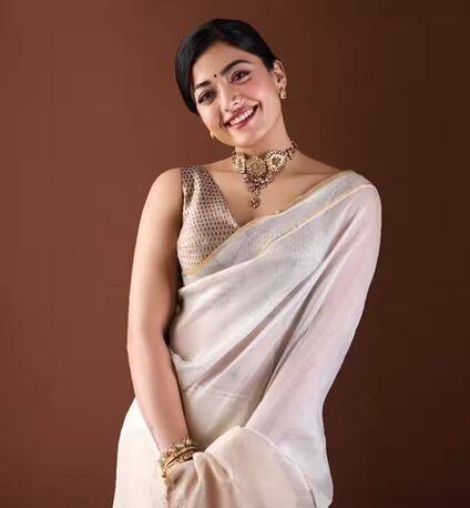 ਰਸ਼ਮੀਕਾ ਮੰਡਾਨਾ ਨੇ ਸਾੜੀ ਵਿੱਚ ਮਚਾਈ ਤਬਾਹੀ