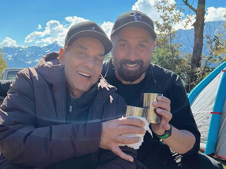 Sunny Deol posted an old picture with his father and wrote, 