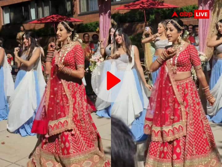 Bride Dance Video went viral on sajan ji ghar aaye song watch latest viral dance video Bride Dance Video: 'साजन जी घर आए...' गाने पर दुल्हन ने किया धमाकेदार डांस, बार बार देखा जा रहा ये वीडियो