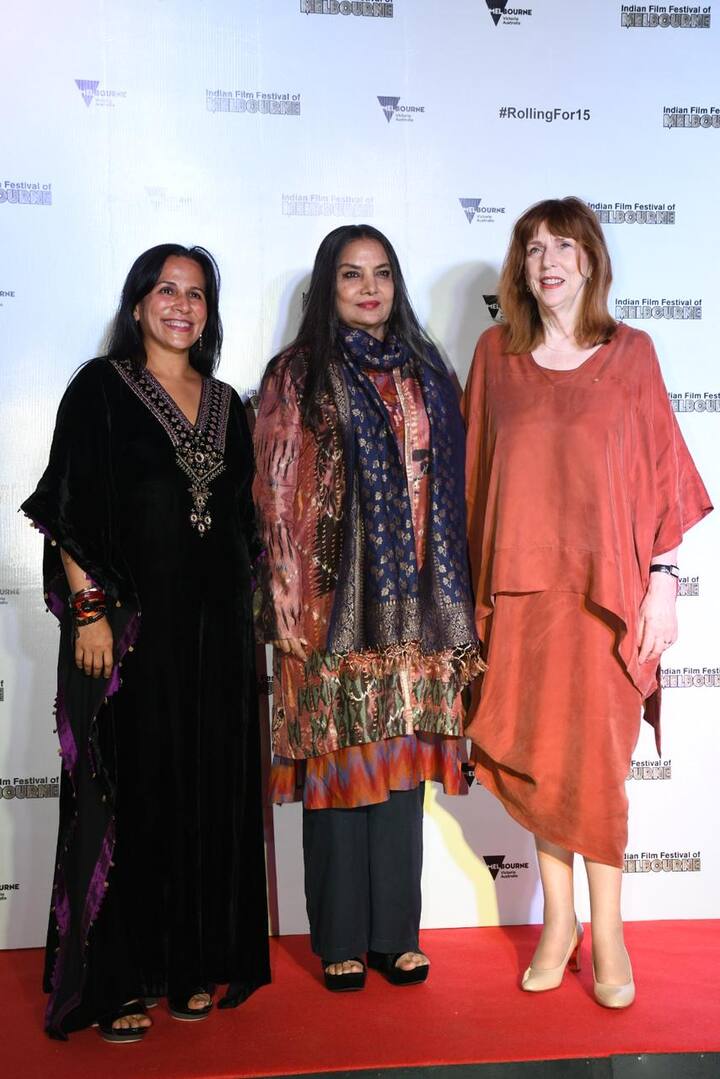 Actor Shabana Azmi with the Governor of Victoria Margaret Gardner AC.