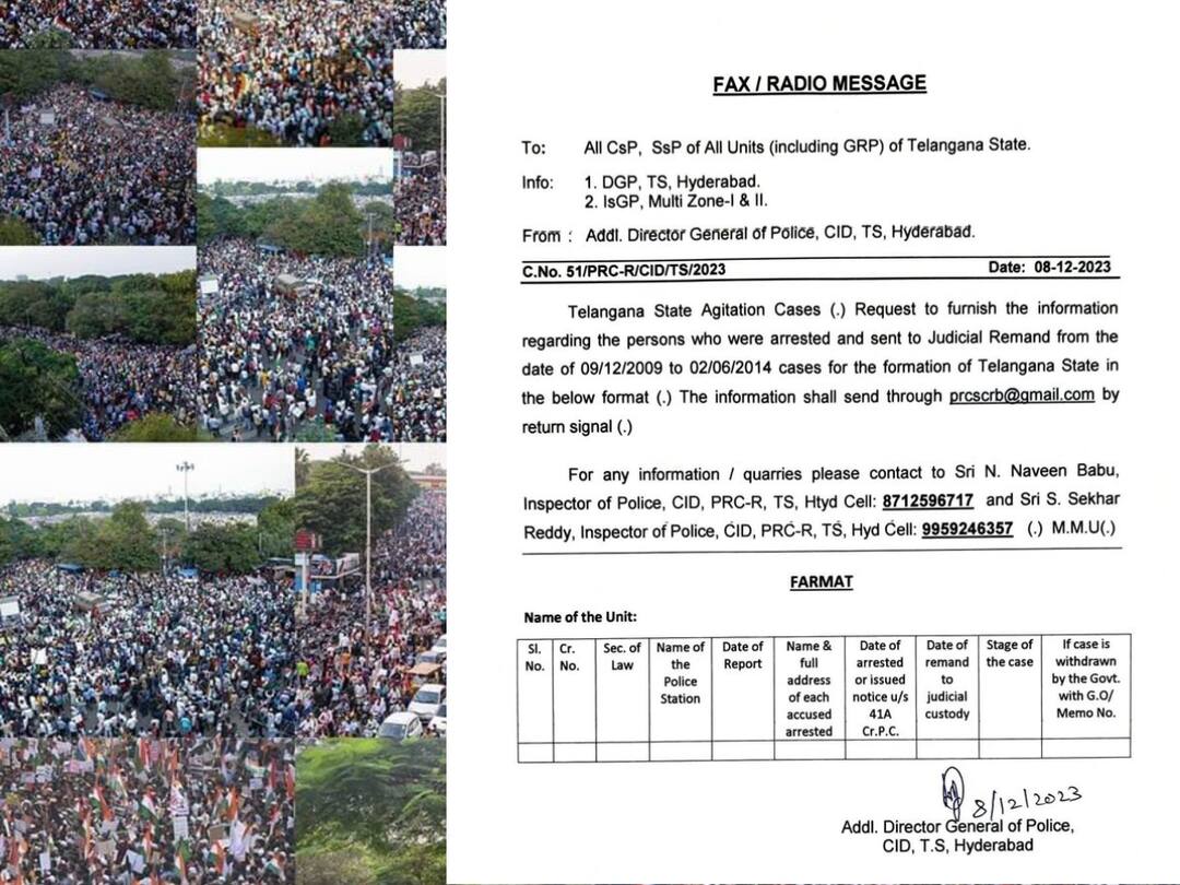 Revanth government decision to drop cases registered between 2009 to 2014 against Telangana fighters for special state ఉద్యమకారులకు గుడ్‌ న్యూస్ చెప్పిన రేవంత్ సర్కారు