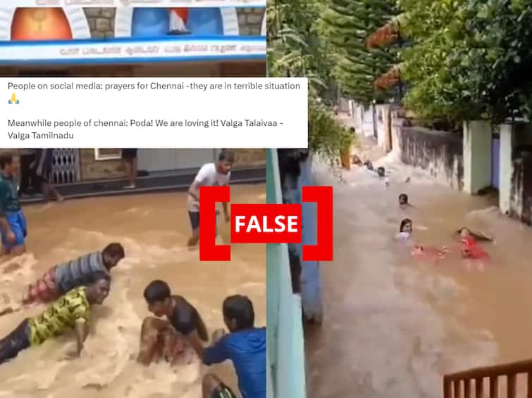 Fact Check: Old Video Shared As Chennai Locals Enjoying In Flooded Areas After Cyclone Michaung