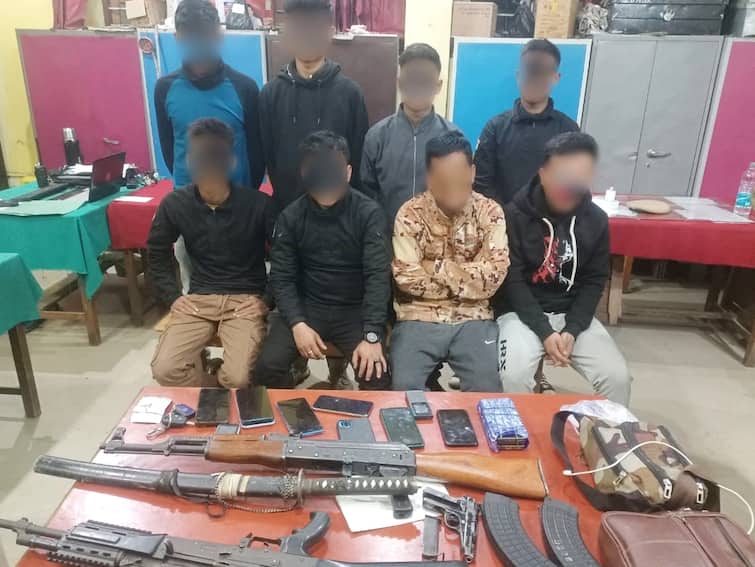 Manipur Police Rescue Abducted Student Arrest 8 Militants With Arms Imphal West KCP-PWG Manipur Police Rescue Abducted Student, Arrest 8 Militants With Arms