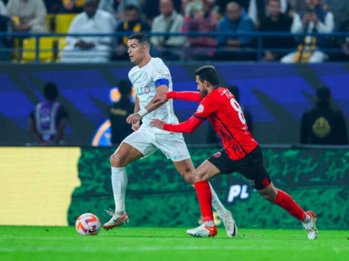 Cristiano Ronaldo played the 1,200th professional match of his career and he even ended up scoring one goal and also assisted another for Saudi Arabian club Al-Nassr. (Getty)