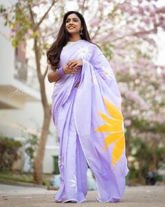 Vithika Sheru Photos : పర్పుల్ షేడ్ శారీలో వితికా షేరు.. ఎంత క్యూట్​గా ఉందంటే