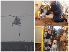 Indian Navy Conducts Exercise ‘Prasthan’ Off Mumbai Coast On Oil Platform — IN PICS