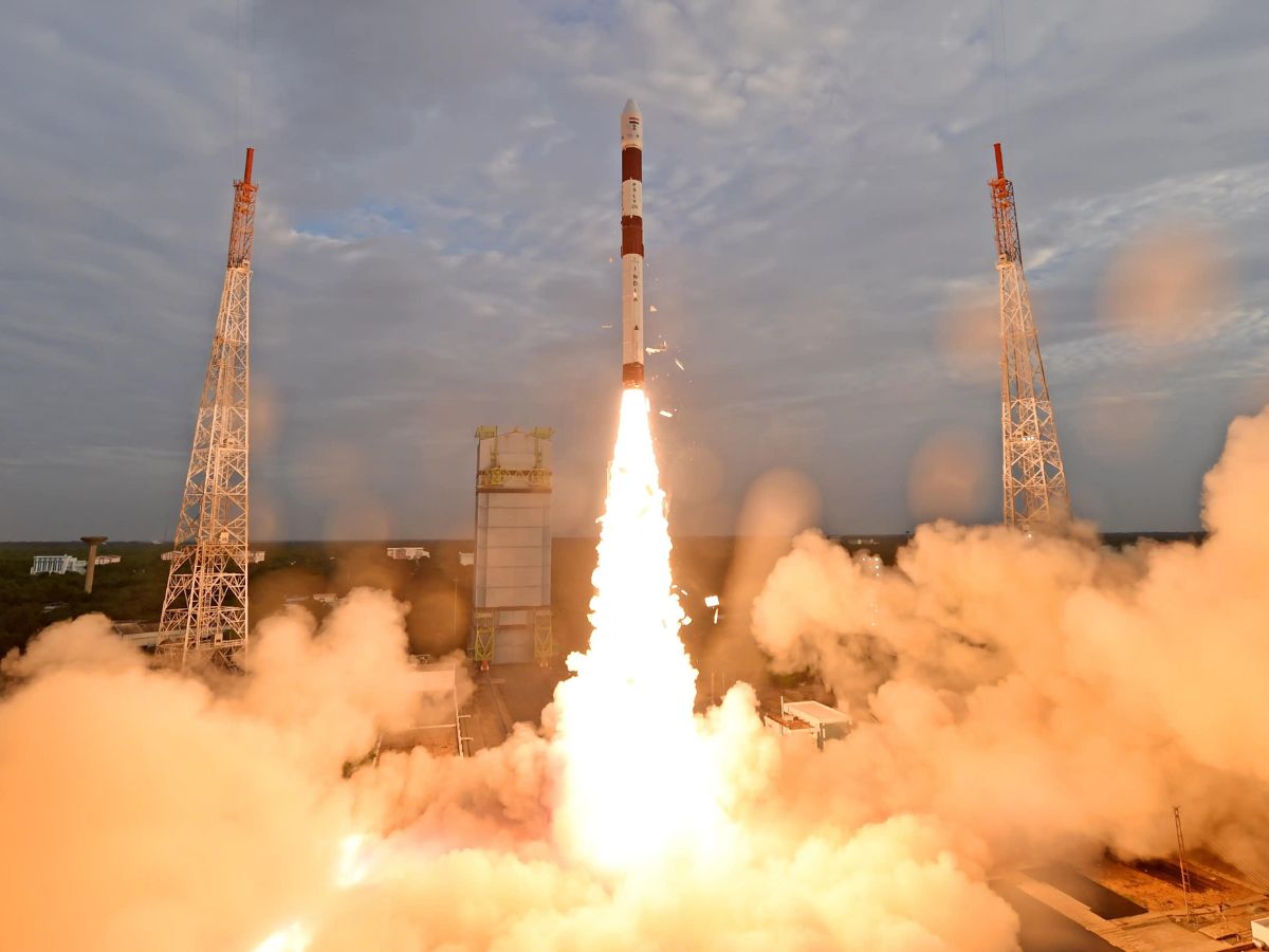 PSLV-C56, the 58th flight of the PSLV, injected the seven satellites into a 535-kilometre circular orbit, and at an inclination of five degrees. (Photo: ISRO)