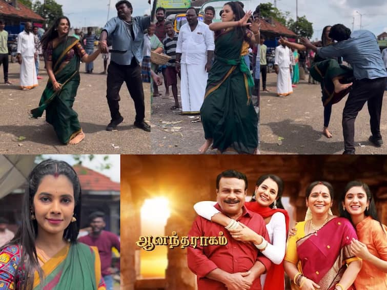 Anandha Ragam Serial Action scene shooting goes on viral Watch Video: கோயம்பேடு மார்க்கெட்டில் ரவுடிகளிடம் சண்டைபோட்ட ‘ஆனந்த ராகம்’ சீரியல் நடிகை!