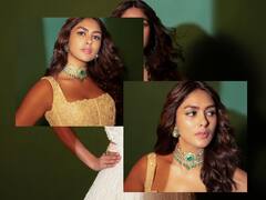 Mrunal Thakur  Photos : வெள்ளை உடையில் பொம்மை போல் ஜொலிக்கும் நடிகை மிருனாள் தாக்கூர்..!