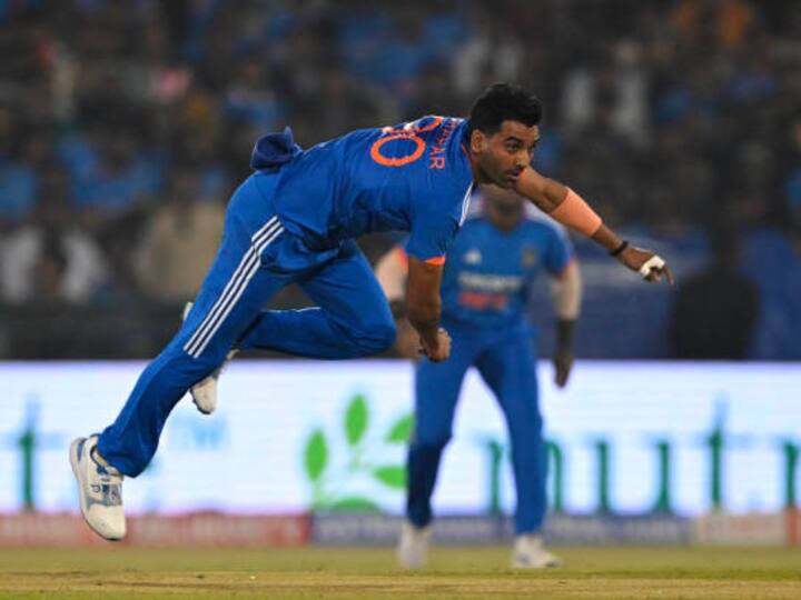India’s pacer Deepak Chahar is not in line to be picked in the playing XI for the opening T20I between India and South Africa in Durban on Sunday as he has not joined the team due to personal reasons. (Getty)