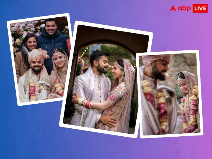 Anushka-Virat Wedding Album: अनुष्का शर्मा और विराट कोहली आज अपनी  शादी की छठी वेडिंग एनिवर्सरी सेलिब्रेट कर रहे हैं. चलिए इस मौके पर देखते हैं कपल की वेडिंग एल्बम