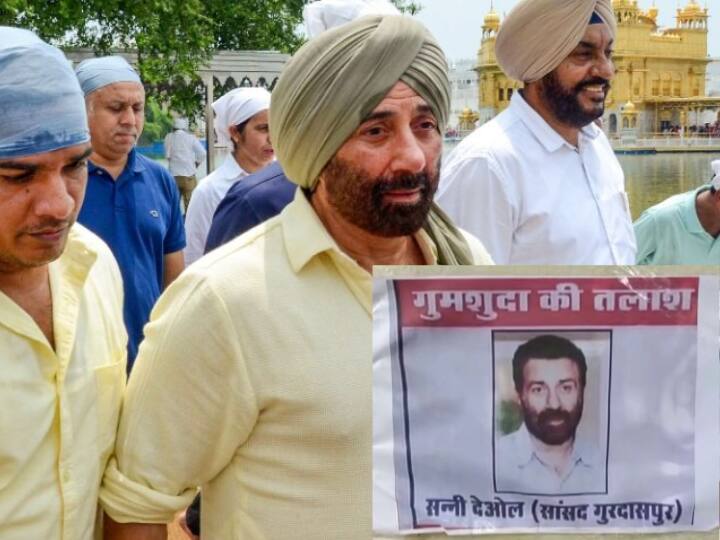 Sunny Deol Missing Posters in Pathankot People Accuse BJP MP of never visiting his Lok Sabha Constituency Punjab: पठानकोट में लगे अभिनेता सनी देओल की गुमशुदगी के पोस्टर, खोज कर लाने वाले को 50 हजार इनाम! जानें वजह