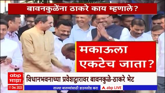 Winter Session: विधानभवात उद्धव ठाकरे - बावनकुळेंची भेट, ठाकरेंनी विचारलं 'मकाऊला जाता..सांगत नाही?'