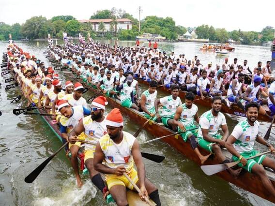 Kerala Snake Boat Race : கொல்லம் பகுதியில் கோலாகலமாக நடைபெற்ற பாம்பு படகு பந்தயம்! Kerala Snake Boat Race : கொல்லம் பகுதியில் கோலாகலமாக நடைபெற்ற பாம்பு படகு பந்தயம்!