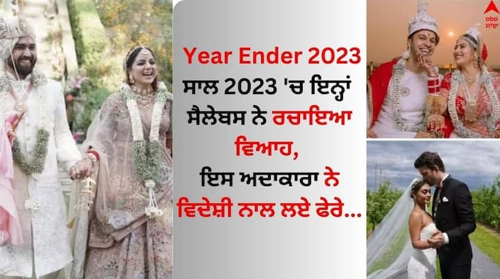 Year Ender 2023: ਸਾਲ 2023 ਖਤਮ ਹੋਣ ਵਾਲਾ ਹੈ। ਇਸ ਸਾਲ ਮਨੋਰੰਜਨ ਜਗਤ 'ਚ ਕਾਫੀ ਕੁਝ ਦੇਖਣ ਨੂੰ ਮਿਲਿਆ। ਆਓ ਜਾਣਦੇ ਹਾਂ ਕਿ ਇਸ ਸਾਲ ਕਿਸ ਟੀਵੀ ਸੈਲੇਬ ਨੇ ਵਿਆਹ ਕੀਤਾ ਹੈ।