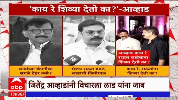 Nagpur : विधानभवनात समोरासमोर..आव्हाडांनी प्रसाद लाड यांना विचारलं, काय रे? राऊतांना शिव्या देतो का?
