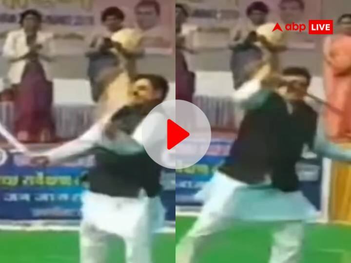 MP new Chief Minister Mohan Yadav is expert in fencing old video went viral watch Watch: राजनीति ही नहीं, इस काम में भी माहिर हैं MP के नए मुख्यमंत्री मोहन यादव, वायरल हुआ पुराना वीडियो