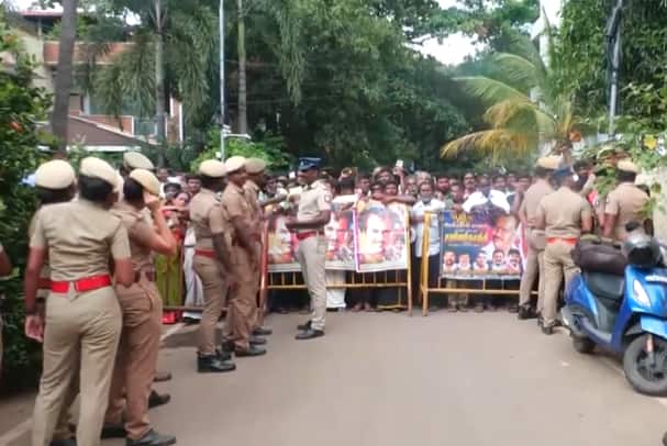 Celebrities including Sachin, Dhanush, Varalaxmi Sarathkumar, Raghava Lawrence and Production companies such as Dharma Production and AVM wished the actor (Credit: ABP Nadu)