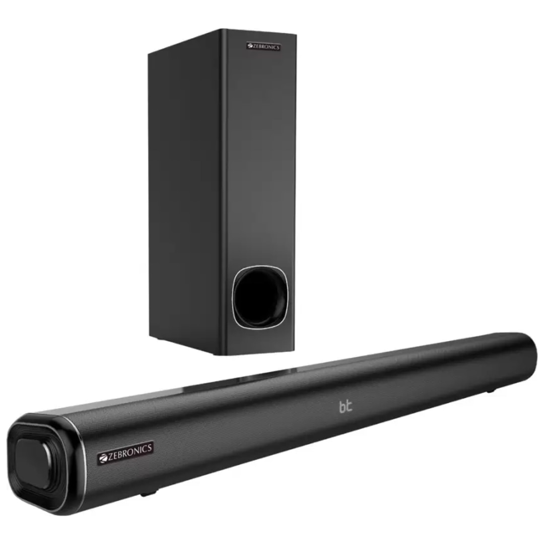 basics Soundbar with Wired Subwoofer, 150W RMS, 2.1 Channel, Remote  Control, BT v5.3, HDMI (ARC), Optical, Aux, USBy, Compatible with TVs,  Smart Phones, Tablets, PCs (Black) : : Electronics