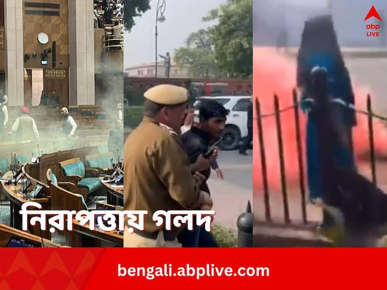 Two men apparently smuggled Smoke cans inside House in shoes know about the security details of parliament Lok Sabha Security Breach: জুতোর মধ্যে স্মোক ক্যানিস্টার্স, চোখে পড়ল না কারও? লোকসভার নিরাপত্তা লঘ্ঙনে হাজারো প্রশ্ন